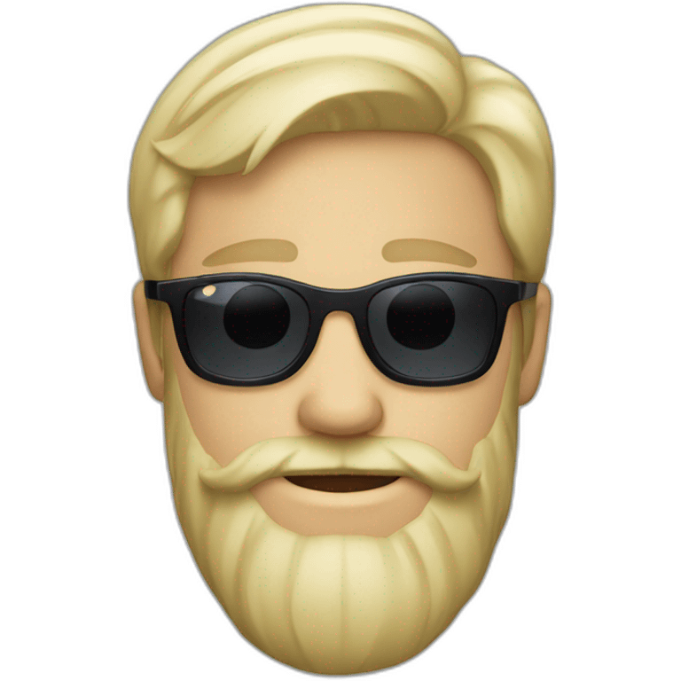 Blonde scandinavian man with beard wearing sunglasses emoji