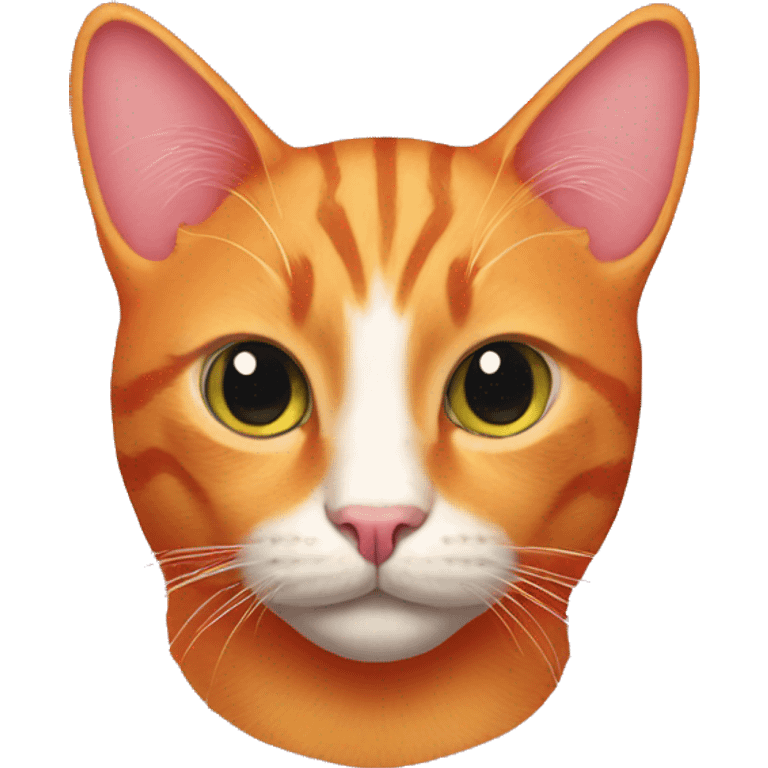 Orange cat with pink nose emoji