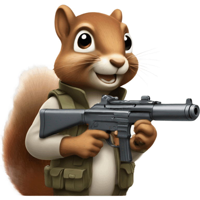 Squirrel with gun emoji