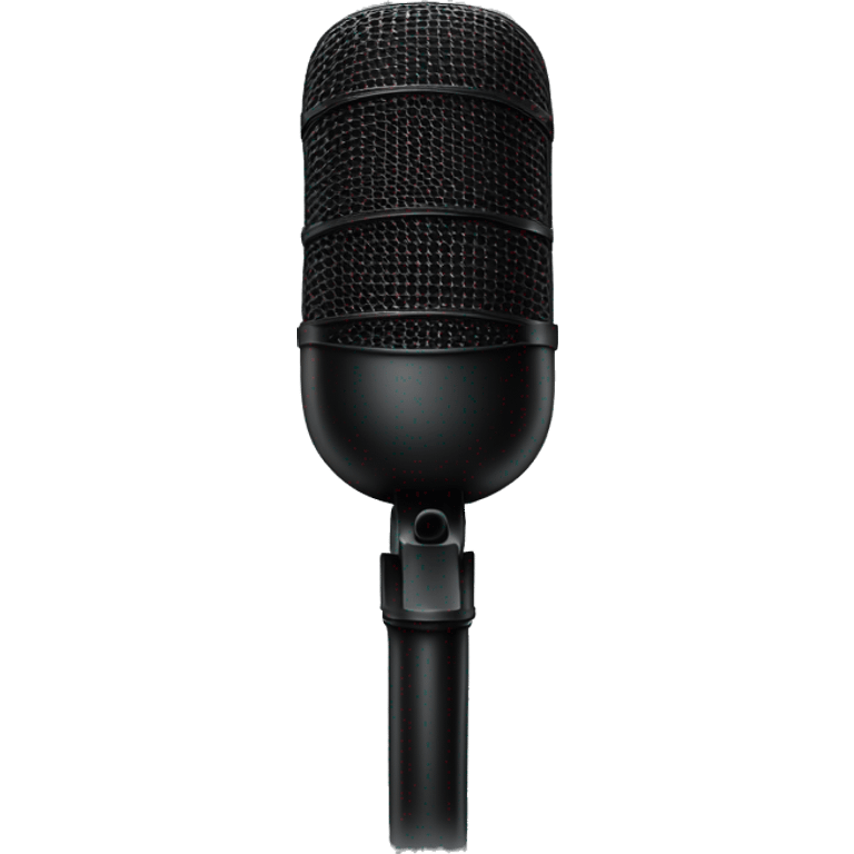 Studio microphone on a black background  emoji