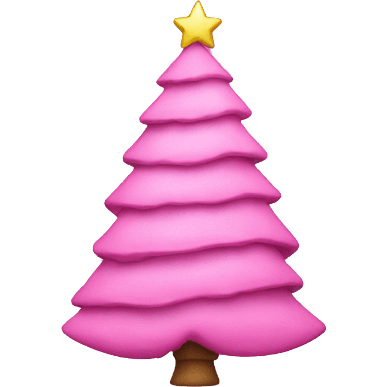 Pink Christmas tree emoji