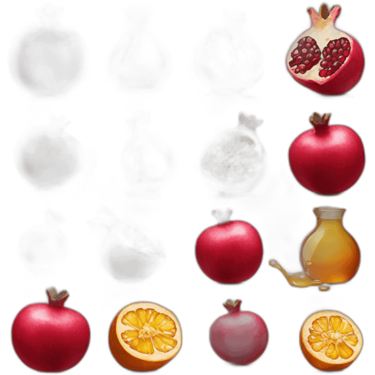 Pomegranate and honey  emoji