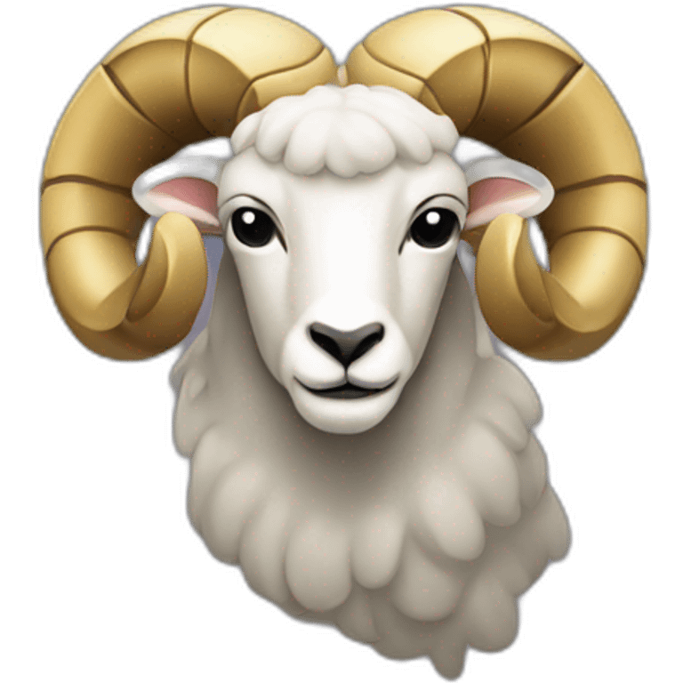 A logo of a ram with a bob emoji