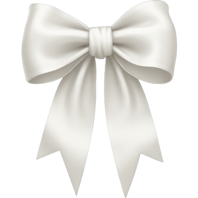 white silky bow emoji