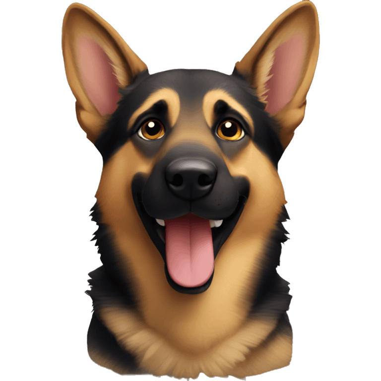 German Shepard smile emoji