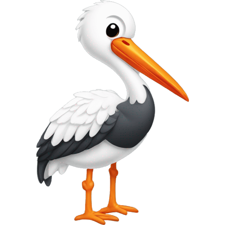 The stork stands do sports emoji