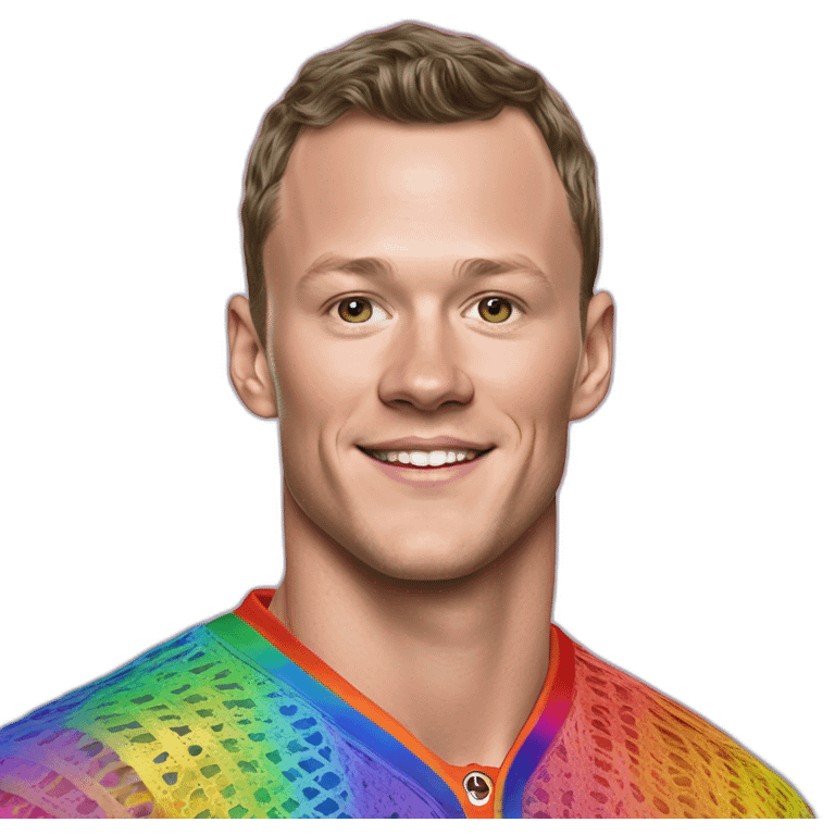 Disco Jonathan Toews wearing rainbow lace shirt emoji