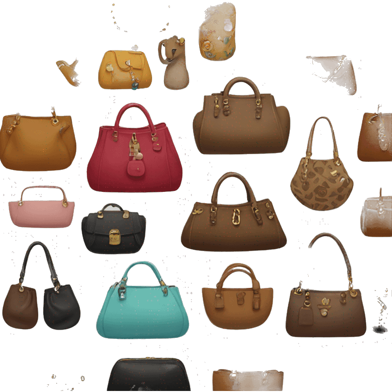 purse collection emoji