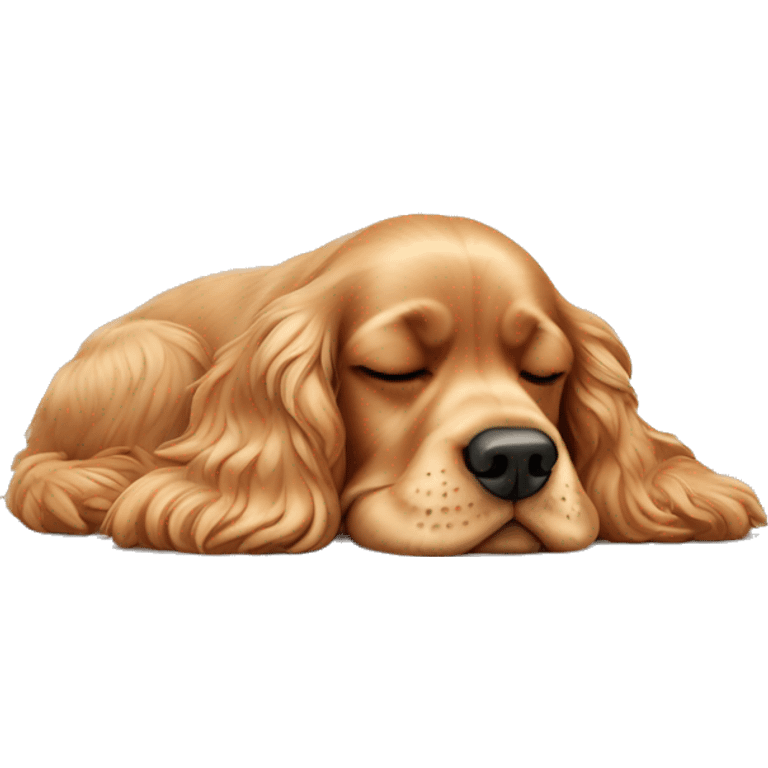 Cocker spaniel sleeping  emoji