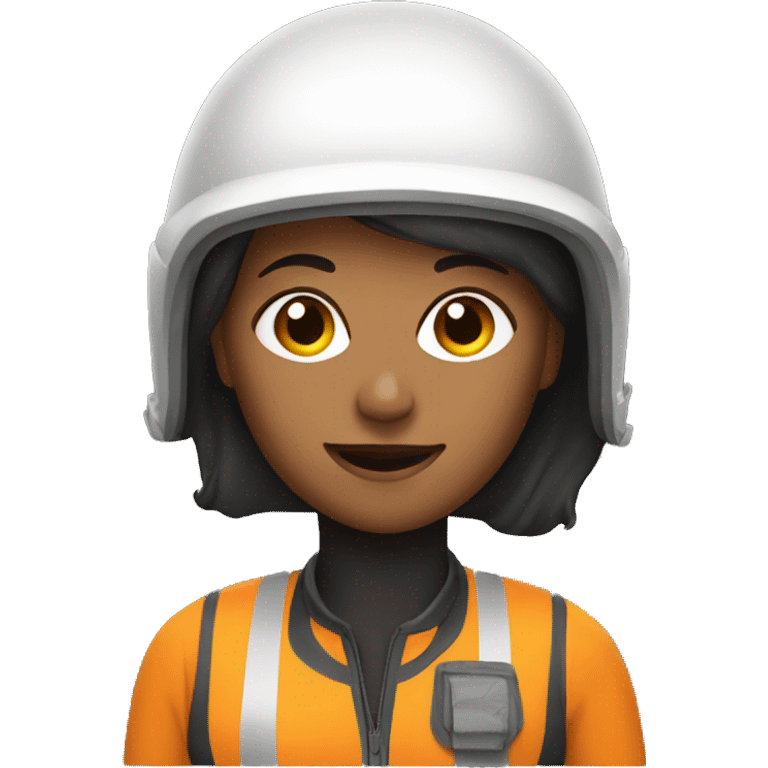 A woman in a helmet  emoji