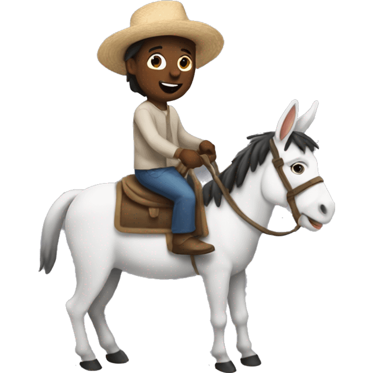 Me riding a donkey emoji