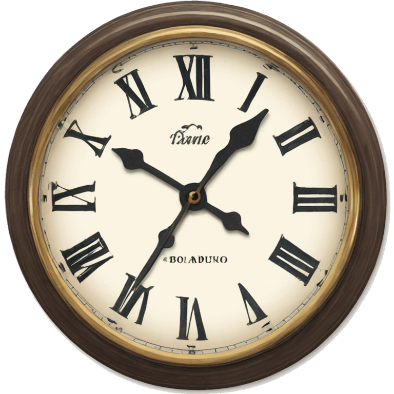 vintage clock bourdaux white emoji