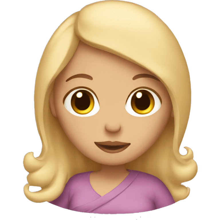 Pregnant girl with blond hair  emoji