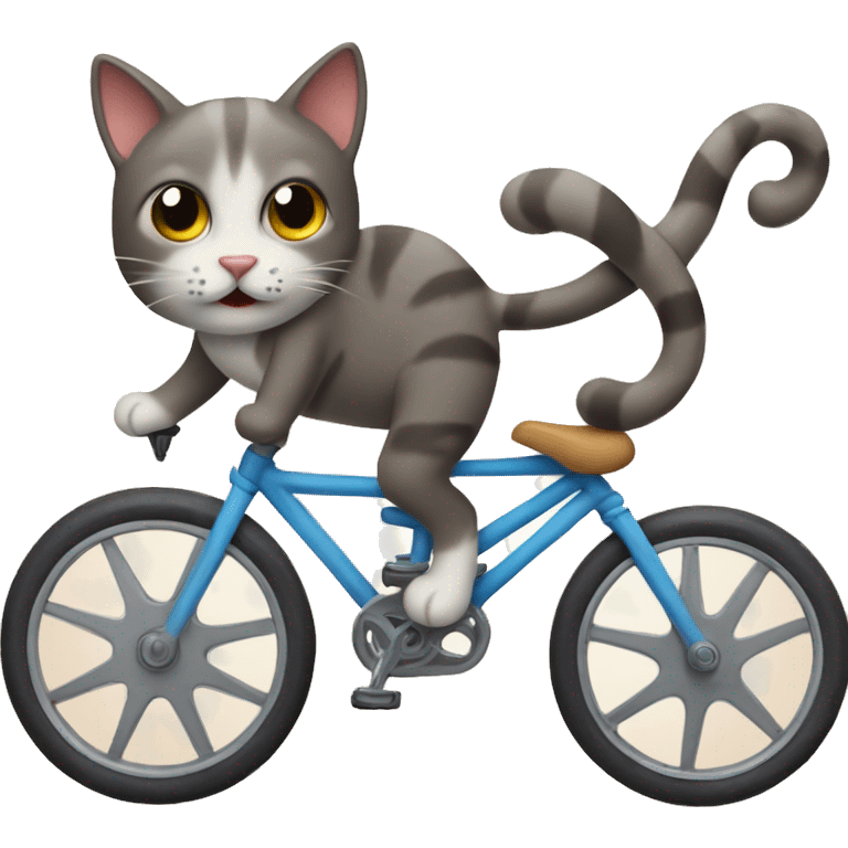 Cat riding bike emoji