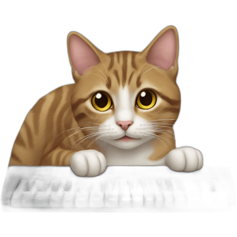 cat on keyboard emoji