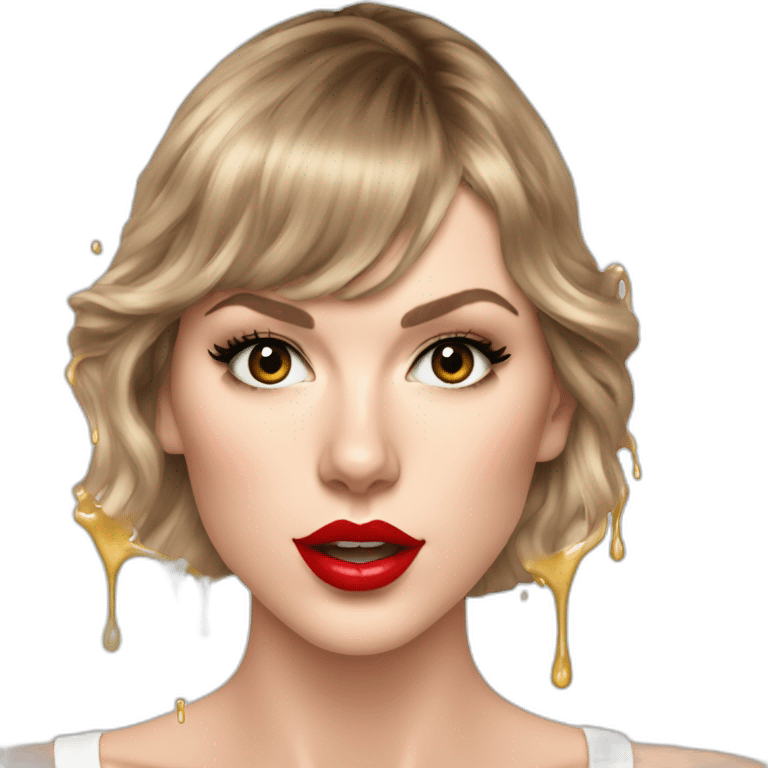 taylor-swift-selfie-milk-on-face-dripping emoji