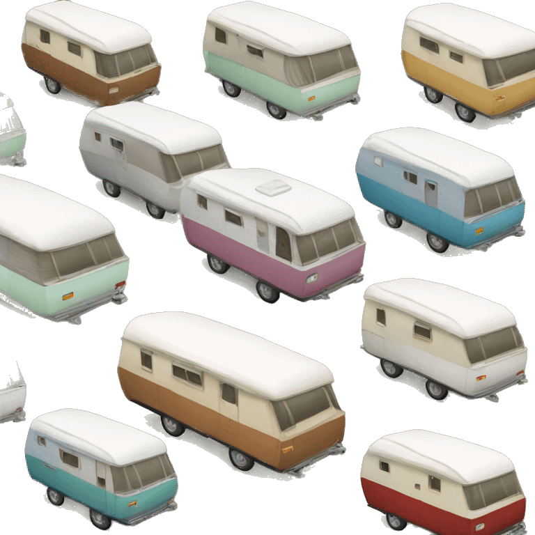 Old caravan with pop up roof  emoji