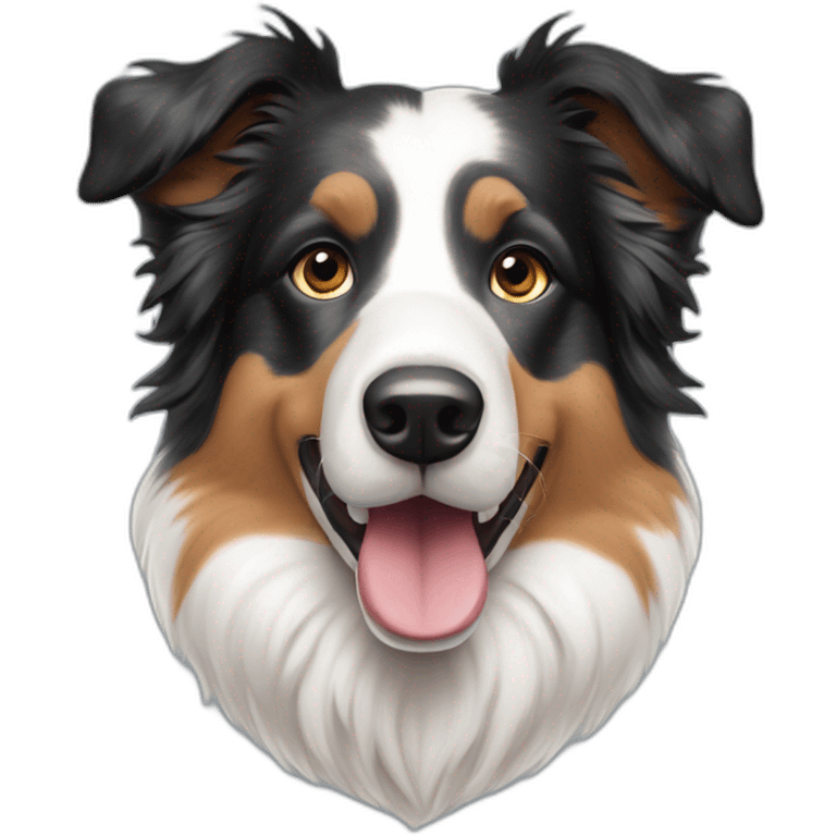 tricolor merle border-collie emoji