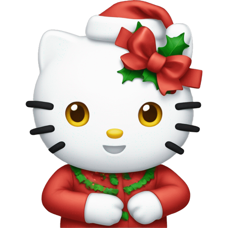 christmas hello kitty emoji