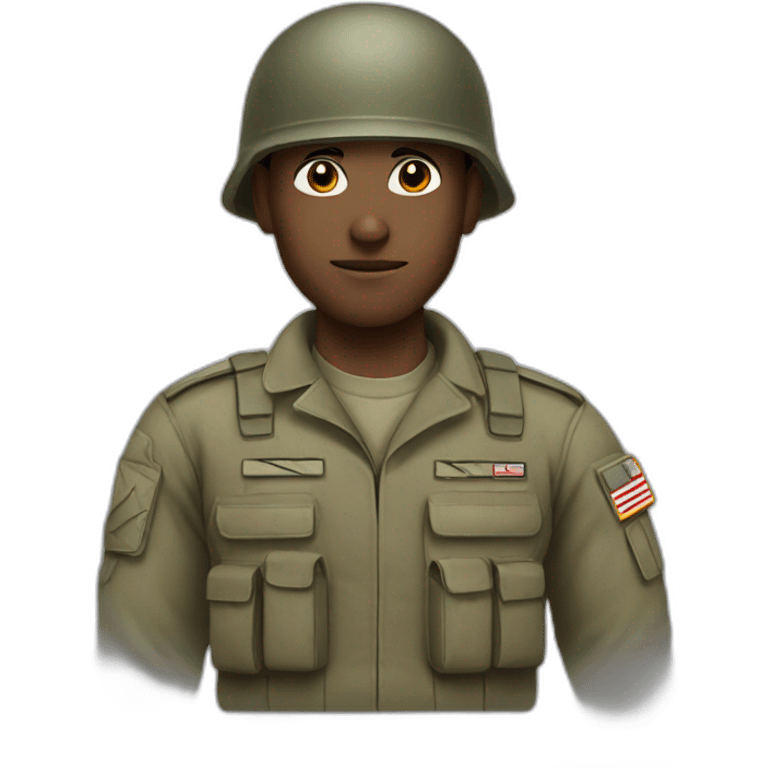 Soldier salutating emoji