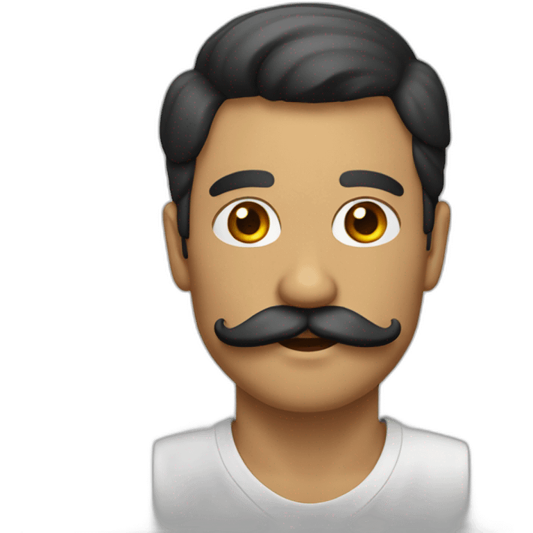 Homme avec une moustache carré  emoji