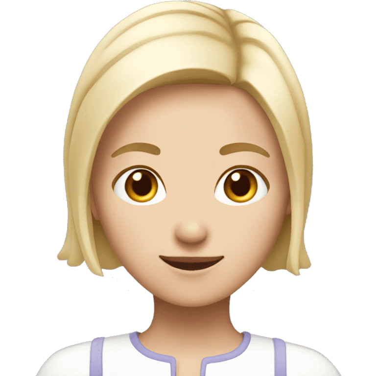 girl with short blond hair and white rabbit ears emoji