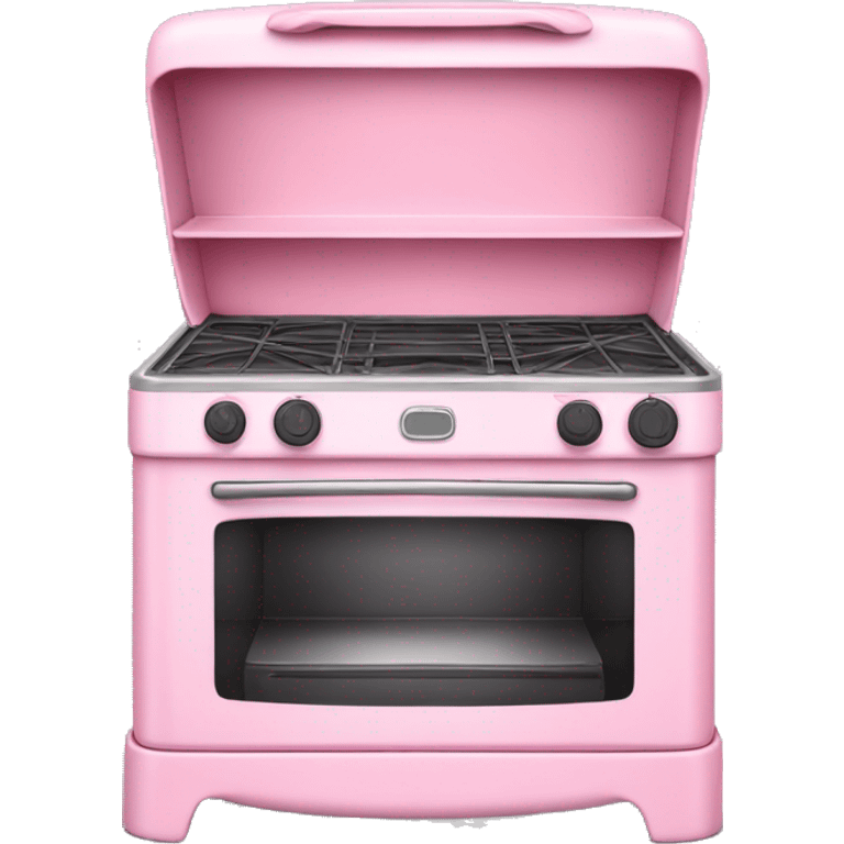 Realistic baby pink camping  stove isolated. emoji