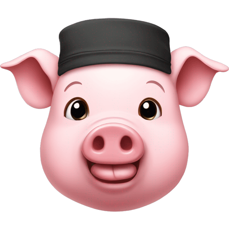 Pig with a sweatband emoji