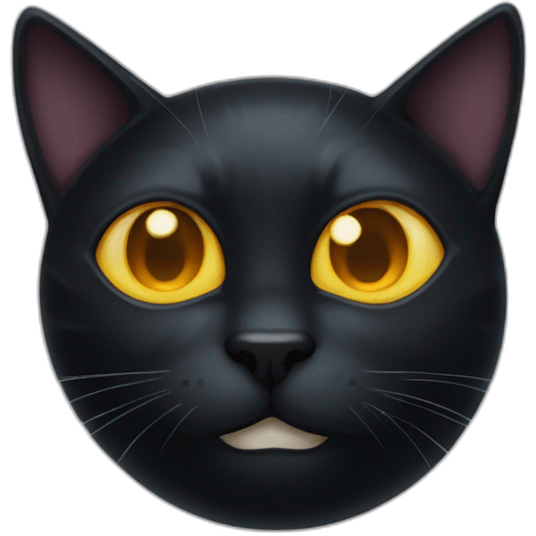 Black cat cyclope emoji