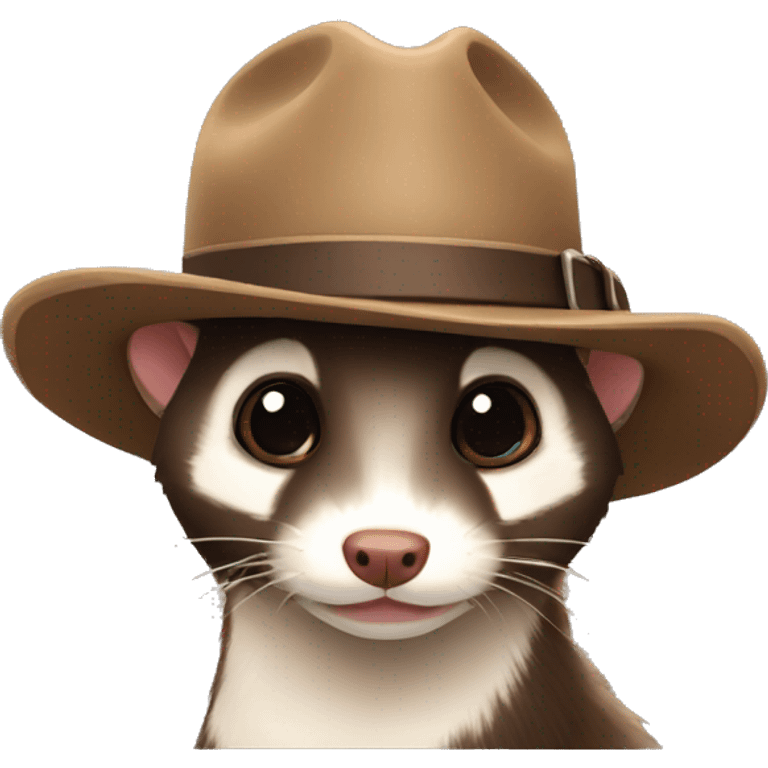 detective Ferret wearing cowboy hat emoji