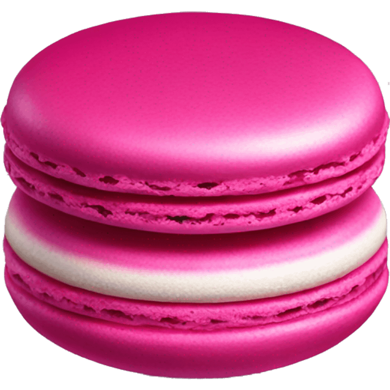 Realistic magenta macaron isolated emoji