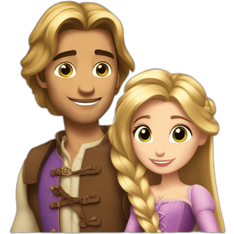 Rapunzel and pascal emoji