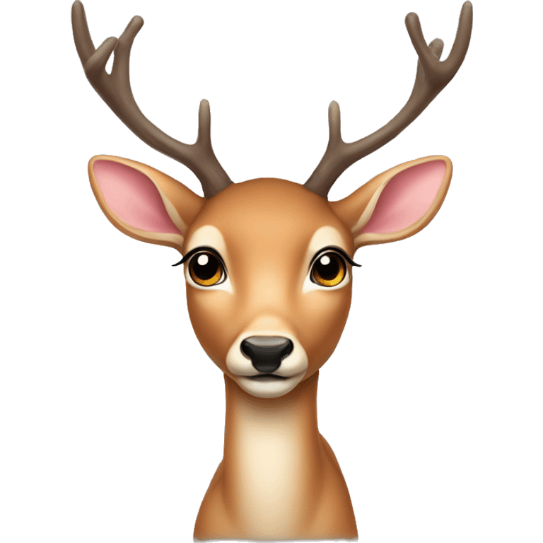 coquette deer with a bow emoji