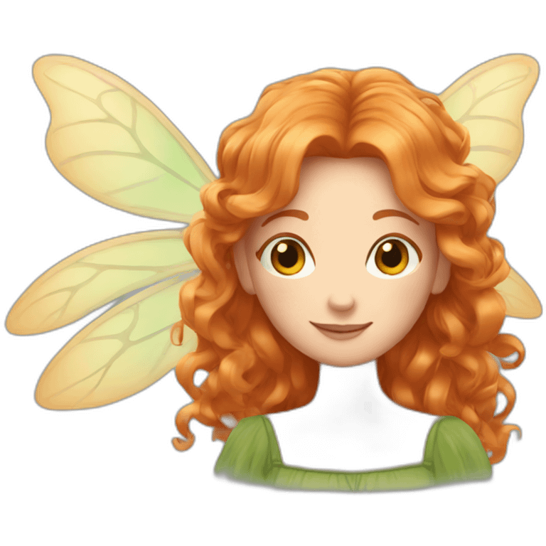 Fairy with ginger hair emoji