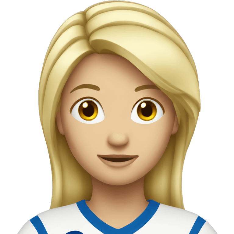 blond women with soccer  emoji