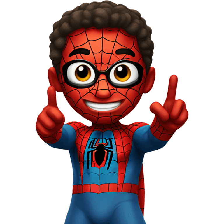 spider-man doing the peace sign emoji