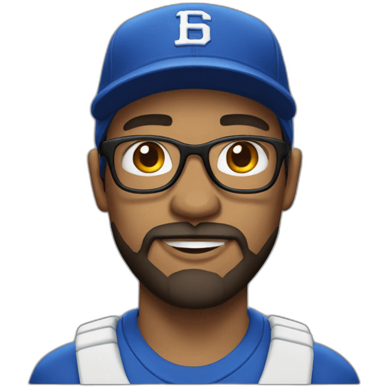 man with light skin with glasses and beard and baseball cap emoji