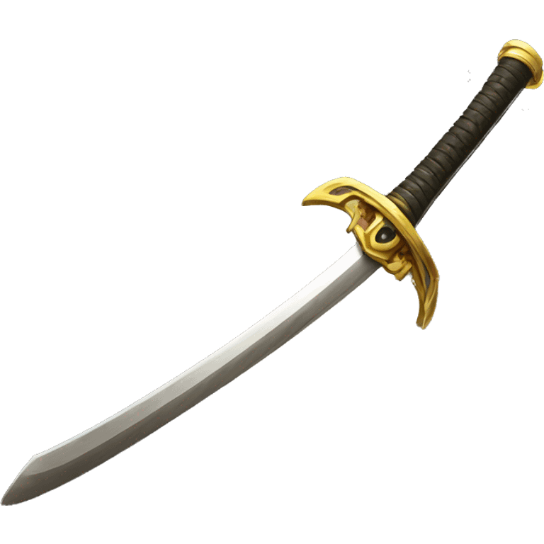 Cyber gold katana emoji