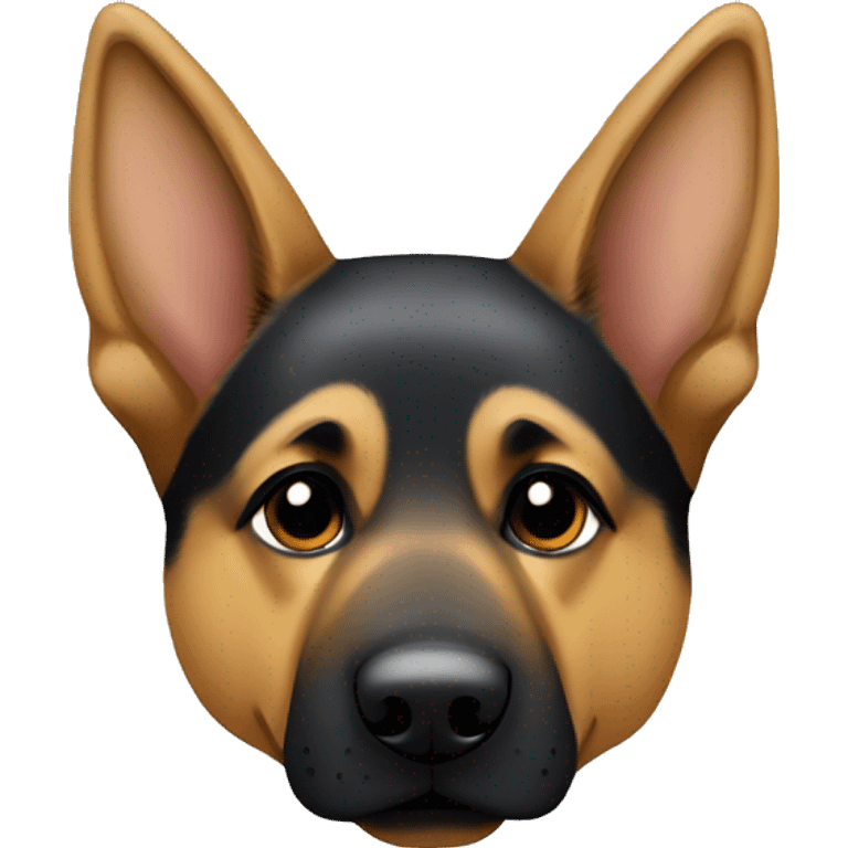 german shepherd dog but its ears are facing down emoji