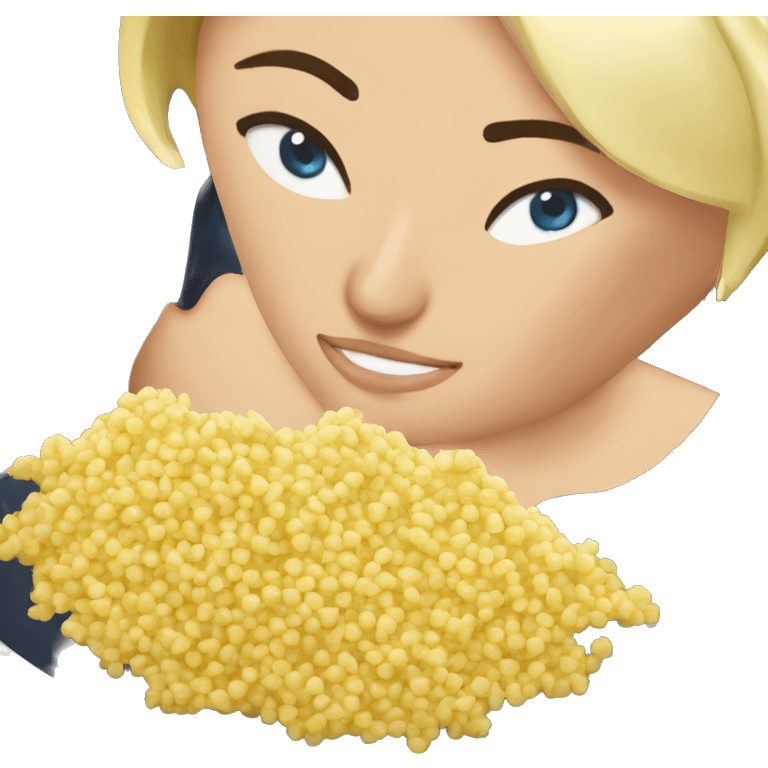 Marine le pen qui mange du couscous emoji