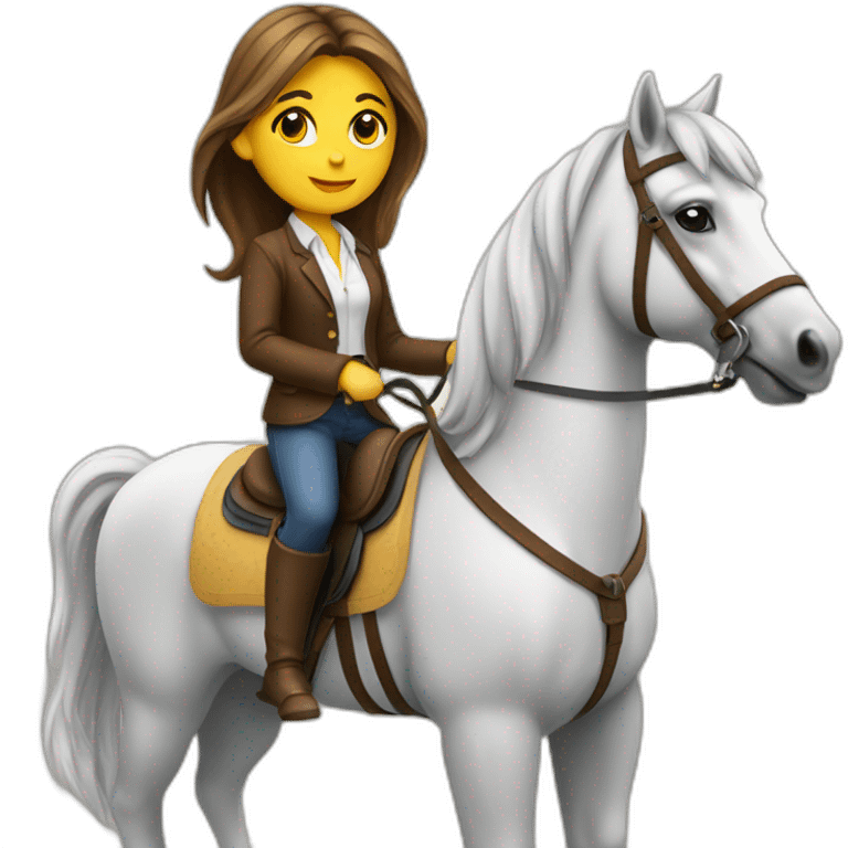 Fille sur cheval emoji