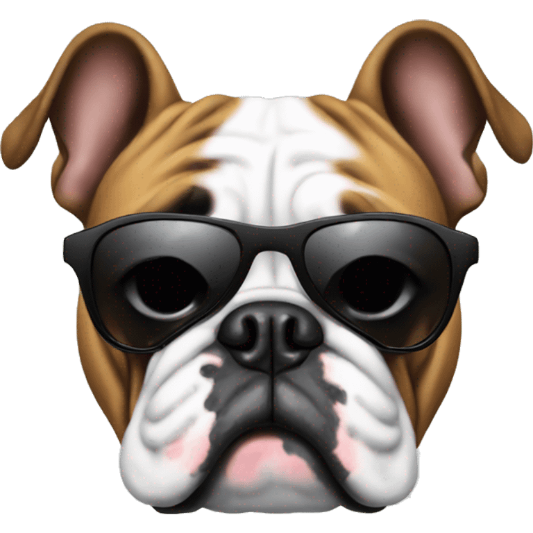 Bulldog with sunglasses emoji