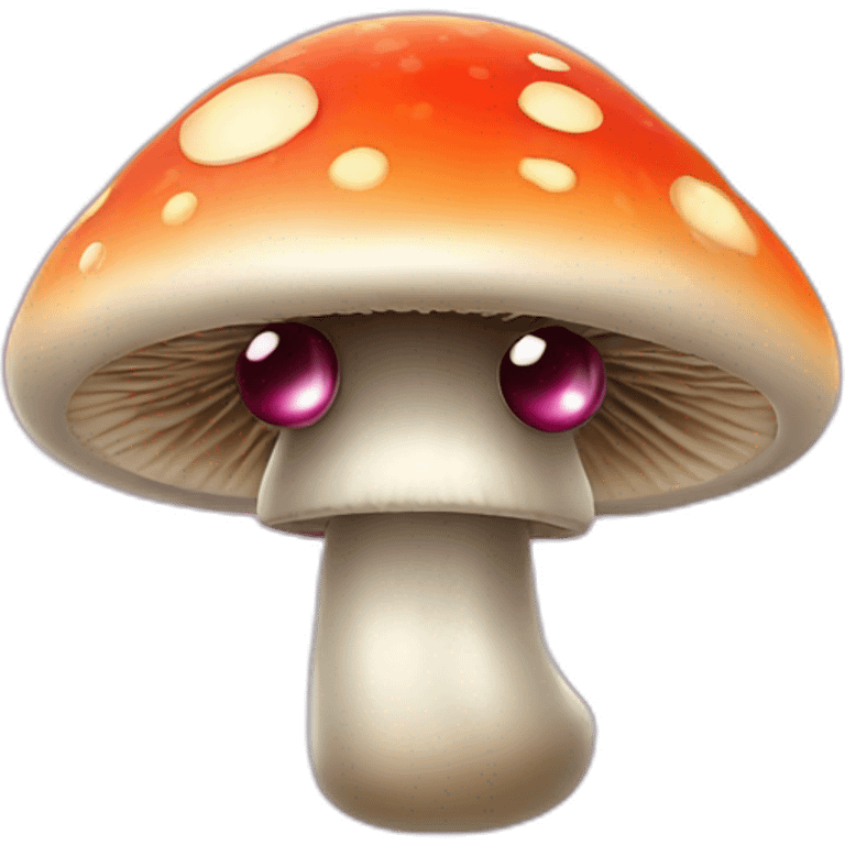 magic mushroom with eyes emoji