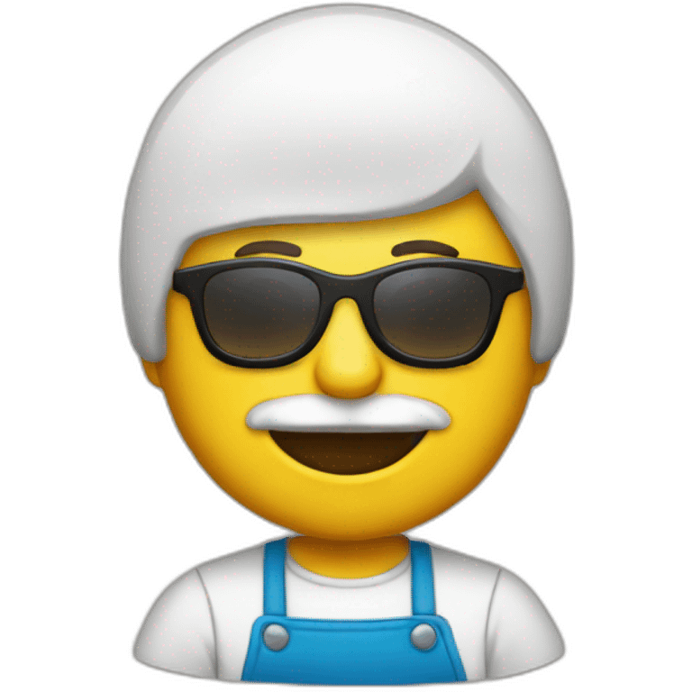 Bakers pelo corto y lentes  emoji