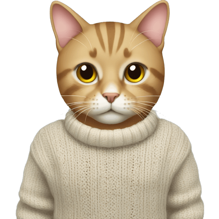 Cat with sweater emoji