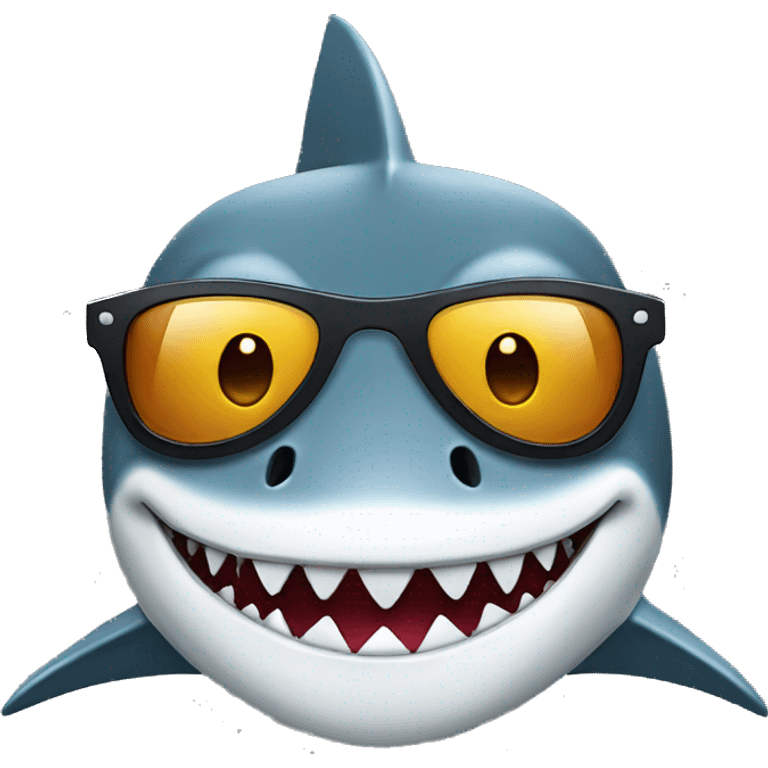 Shark with sunglasses  emoji