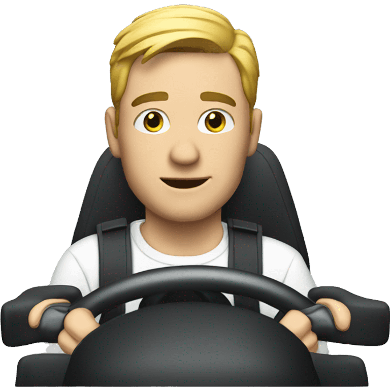 man driving car emoji