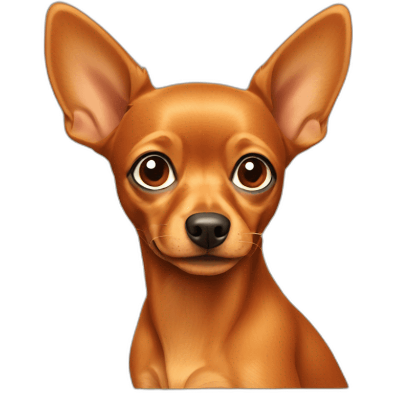 Orange dog Russian toy terrier emoji