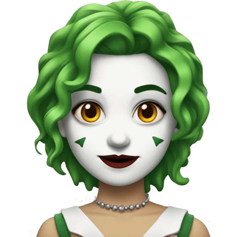 Menina gótica coringa emoji