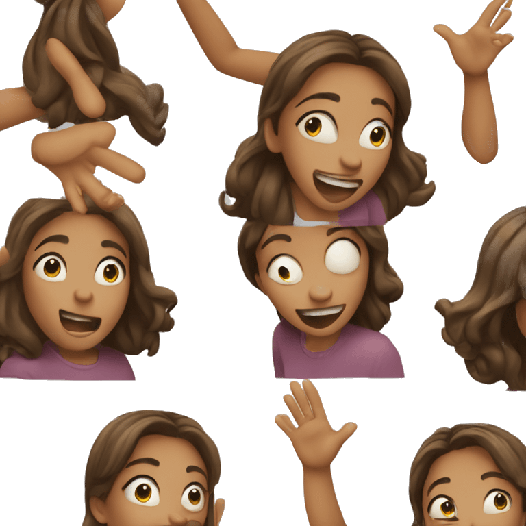 Girl excited while rubbing hands together plotting something evil  emoji